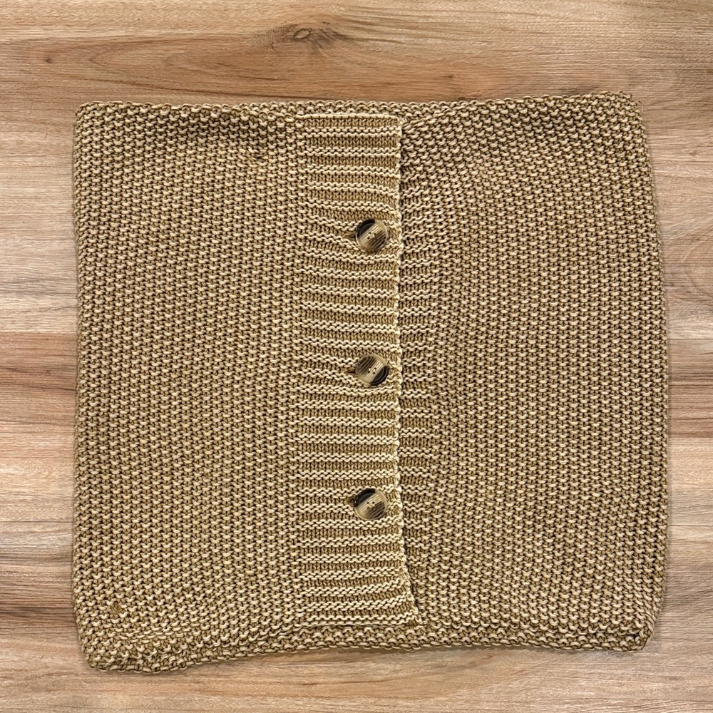 Treasure & Bond Gold Knit Pillow Cover